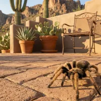 tarantula on the patio