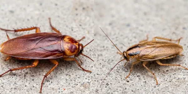 American and German cockroach comparison  - AI Assisted Image